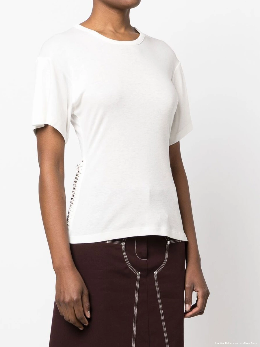 Affordable detail McCartney short-sleeve Women Stella T-shirt chain-link 0803